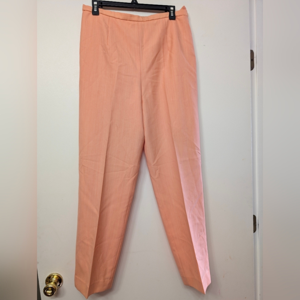 VTG Pendleton 100% Pure Virgin Wool Trousers Peach High Waist Made in USA 10
